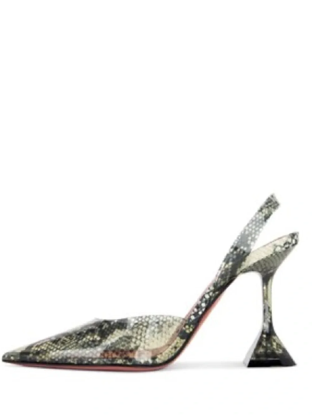 Amina Muaddi Holli Glass 95 Slingback Pumps Snake Print  SZ 36 US 6 - Picture 4 of 16